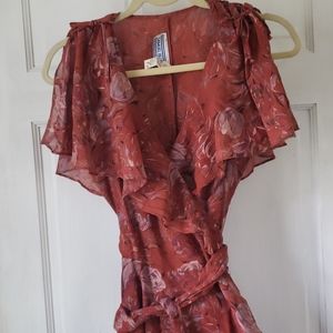 Vintage Wrap Dress Size M